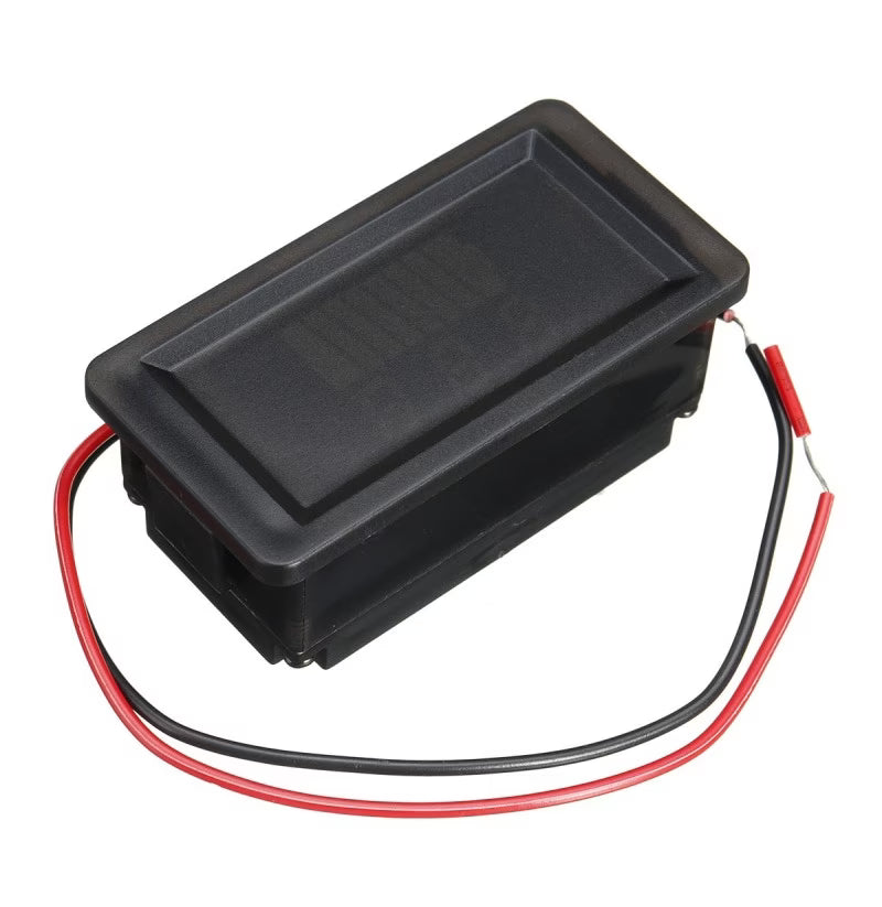 Red 12-60V Dual Display Waterproof Voltage Electricity Meter
