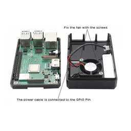 New High Quality Black ABS Case for Raspberry Pi 3/3+ with Cooling FAN Vent