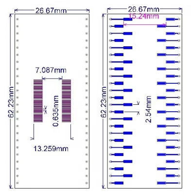 SSOP-48 to DIP-48 SMT Adapter