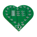 5V USB DIY Colorful LED Kit Heart Shape Light Control Kit Green PCB