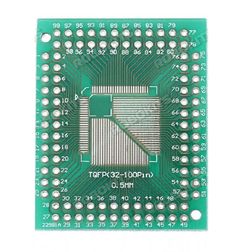 TQFP32/44/64/80/100 to DIP PCB Board Converter Adapter-1Pcs.