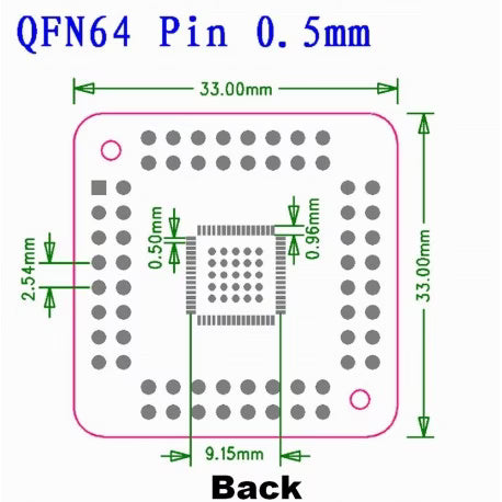 QFN 56 64 SMD TURN TO DIP PCB Adapterberak