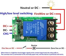 1 Channel Relay Module, 30A with Optocoupler, Isolation 12V Supports, High and Low Trige