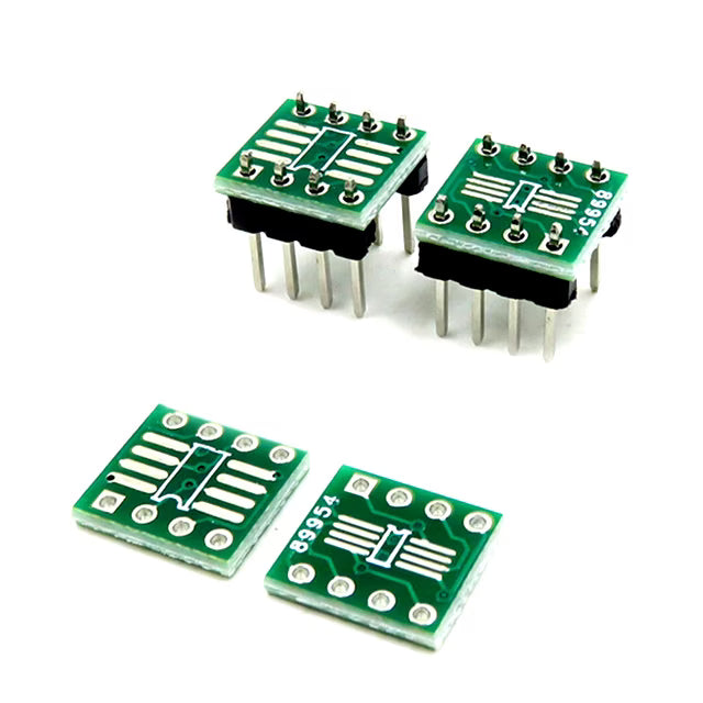 Leadfree so/msop/tssop/soic/sop8 to dip8 Wide-Body Narrow-Body Adapter Board PCB 8p - Pack of 5