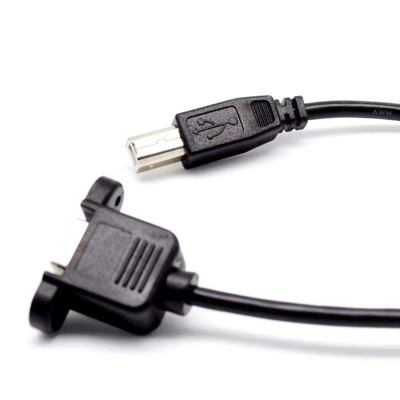 USB 2.0 B Female to B Male Panel Mount Cable 30cm Printer Extension
