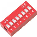 8 Way Slide Switch 2.54mm Pitch