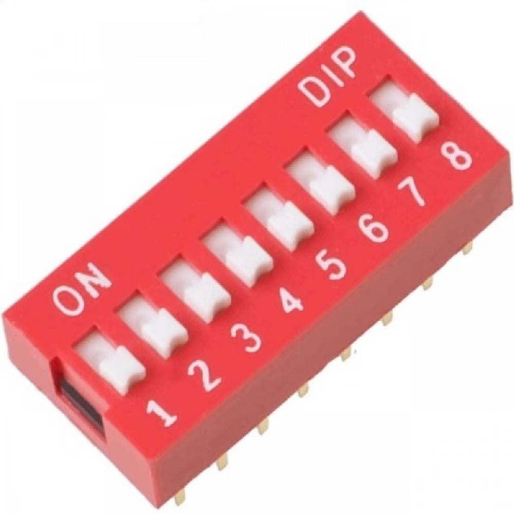8 Way Slide Switch 2.54mm Pitch