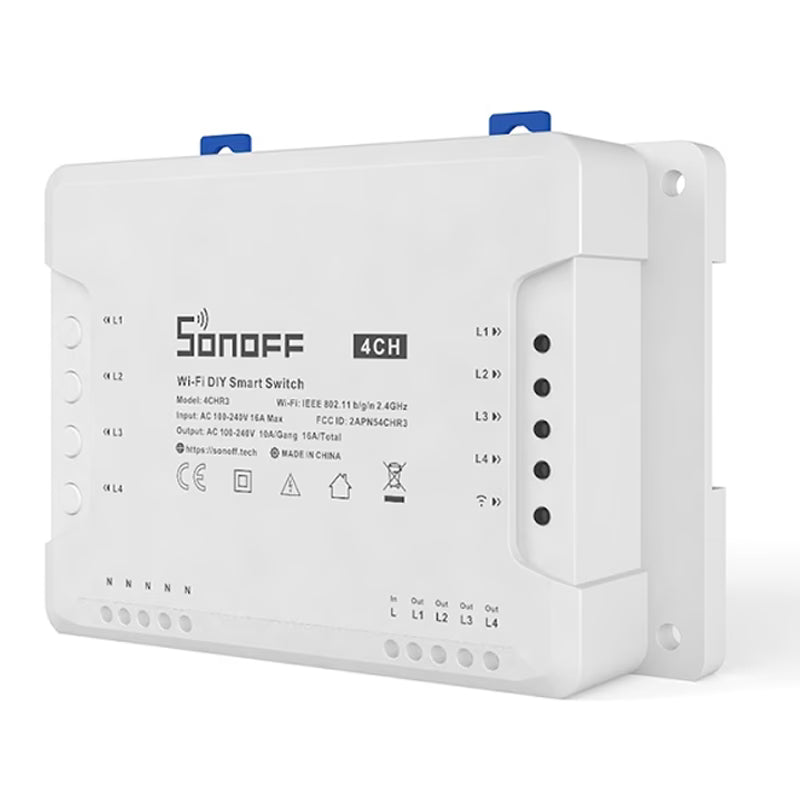 Sonoff 230V AC 4CH R3 4 Channels Smart Switch Support Google & Alexa Smart Home Automation 10A