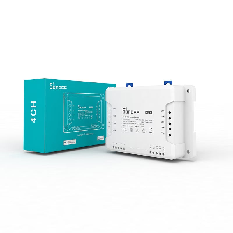 Sonoff 230V AC 4CH R3 4 Channels Smart Switch Support Google & Alexa Smart Home Automation 10A